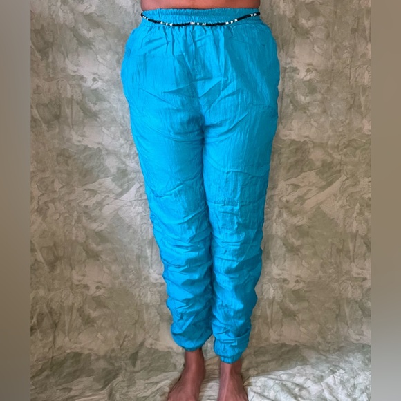 Bright Blue Mureli Swishy Joggers - Picture 2 of 4